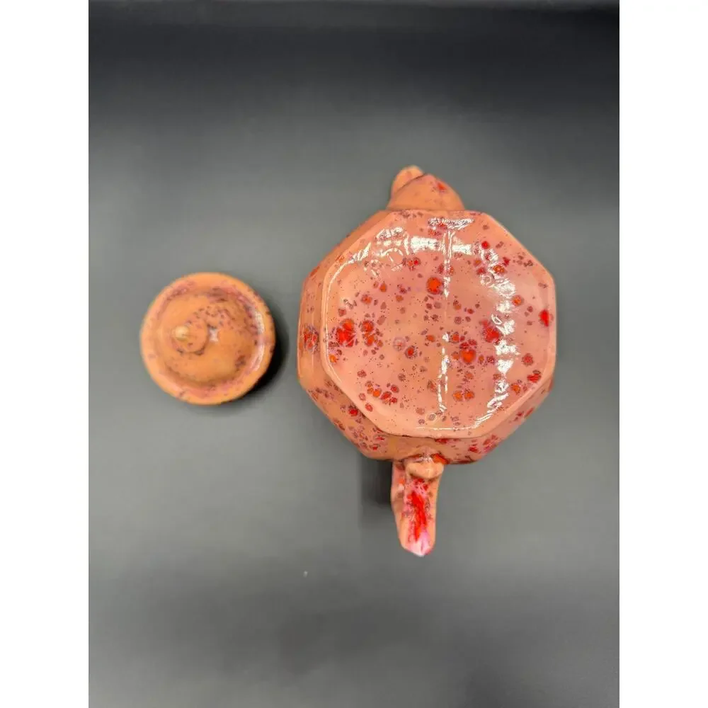 Mid Century Splatter Glaze Teapot